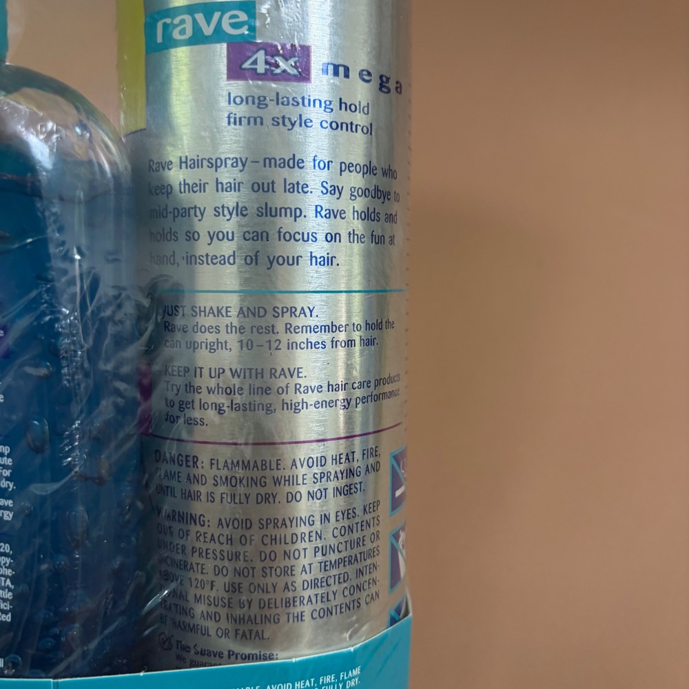 Suave Rave 4x Mega Hairspray 14oz and 6x Extreme Gel 13oz Bonus Set New Y2K - Picture 11 of 11